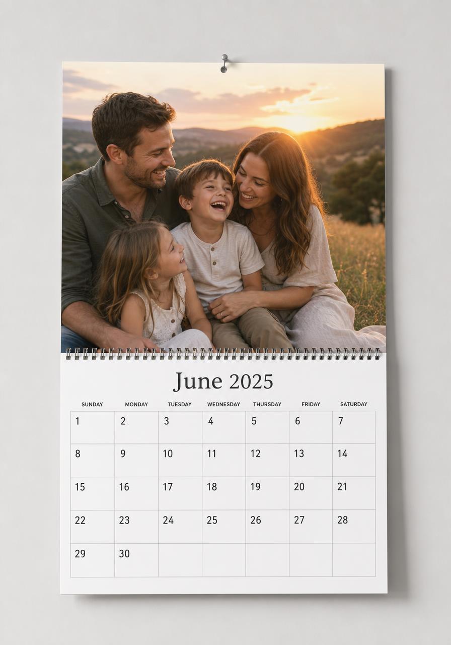 Custom wall photo calendar