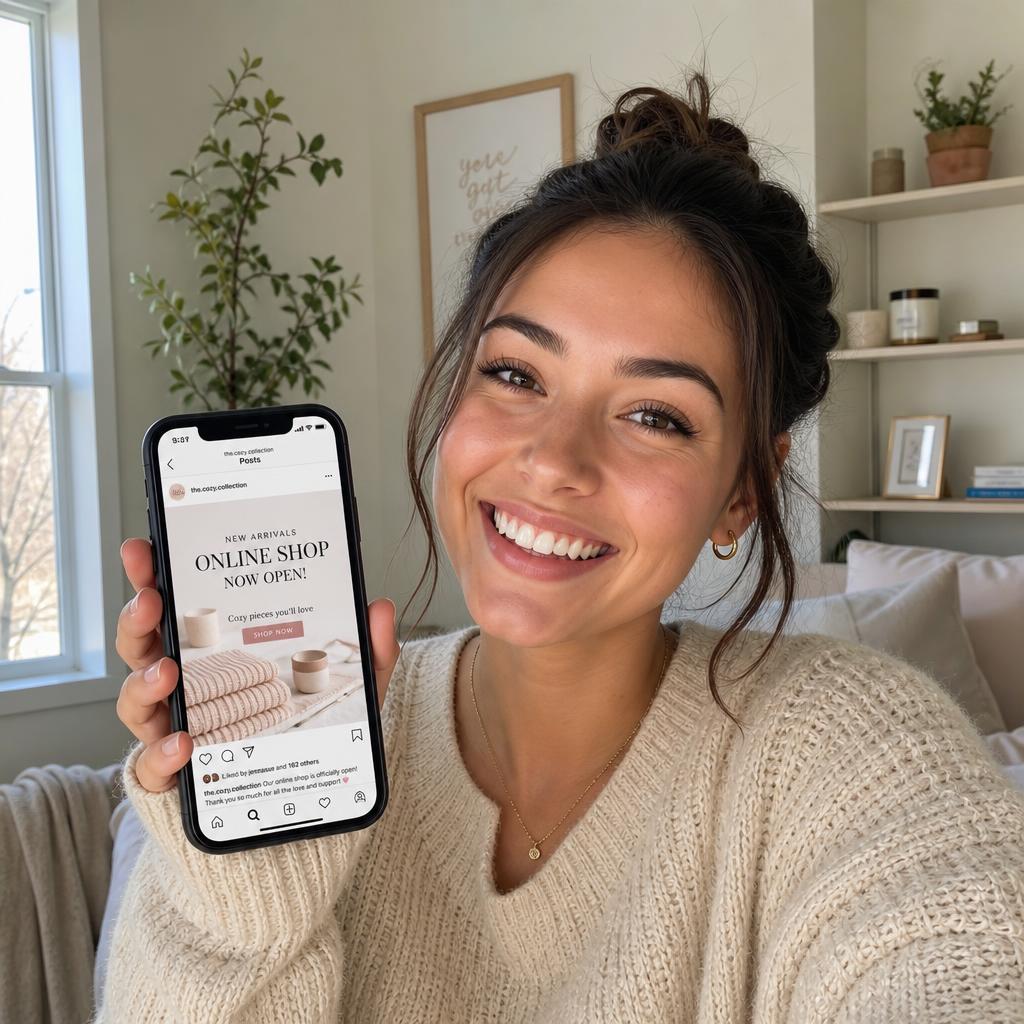 Sharing a storefront on social media
